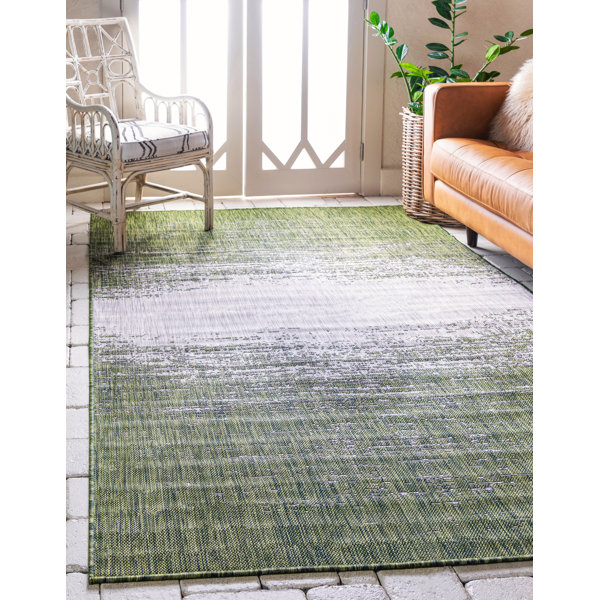Wrought Studio Abstract Green/Gray Area Rug & Reviews Wayfair